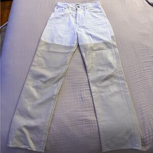 Agolde Women's Cream Straight Leg Jeans